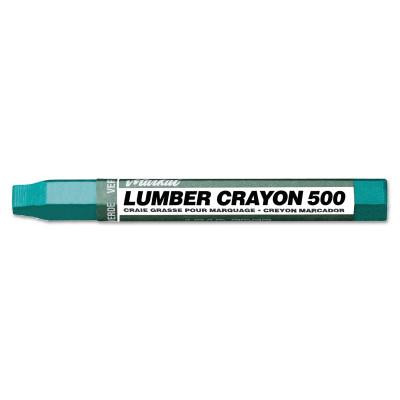 Markal® Lumber Crayons 500, 1/2 in dia, 4-5/8 in, Green, 80326