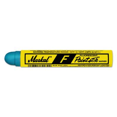 Markal® Paintstik® F Marker, 11/16 in dia, 4-3/4 in, Fluorescent Blue, 82835