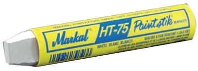Markal® Paintstik® HT-75 Marker, 11/16 in Chisel Point dia x 4-3/4 in L, White, 84820