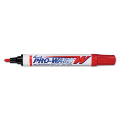Markal® PRO-WASH W Water Removable Paint Markers, 1/8 in Tip, Medium, Red, 97032