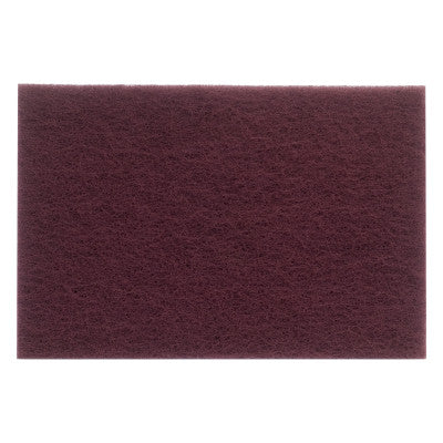 Carborundum Hand Pad, Very Fine, Aluminum Oxide, Maroon, Rust Removal/Light Sanding, 05539574700