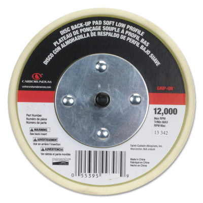 Carborundum Low Profile - Soft 6" Grip-on Back-up Pad 12000, 05539599308