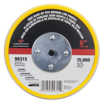 Carborundum LOW PROFILE-MEDIUM 6" GRIP-ON BACK-UP PAD 15000, 05539599315