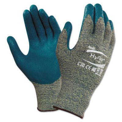 Ansell HyFlex® CR+ Gloves, Gray/Blue, Size 9, 11-501-9