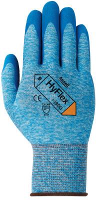 Ansell Hyflex Oil Repellent Gloves, 7, Blue, 11-920-7