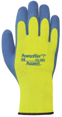 Ansell PowerFlex T Hi Viz Yellow Gloves, 7,, 80-400-7