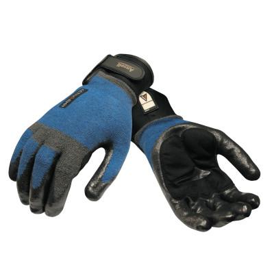 Ansell ActivARMR Heavy Laborer Gloves, Large, Black/Blue, 97-003-10