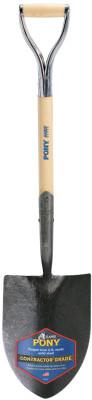 The AMES Companies, Inc. Shovels, 11 1/2 in X 8 3/4 in Round Point Blade, 27 in White Ash D-Handle, 1201300