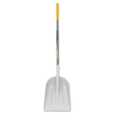 The AMES Companies, Inc. Poly Scoop with Hardwood Handle, 17.75 in L x 14.75 in W Blade, Square Point, 48 in Straight Cushion-Grip Handle, 1680100