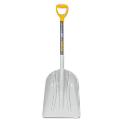 The AMES Companies, Inc. Poly Scoop with Hardwood Handle, 20 in L x 15 in W Blade, Square Point, 27 in D-Grip Handle, 1680700