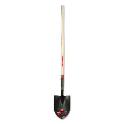 The AMES Companies, Inc. Forged Round Point Shovel, 11.5 in L x 9 in W blade, Round Point, 47 in Fiberglass Straight Cushion Handle, 2584300