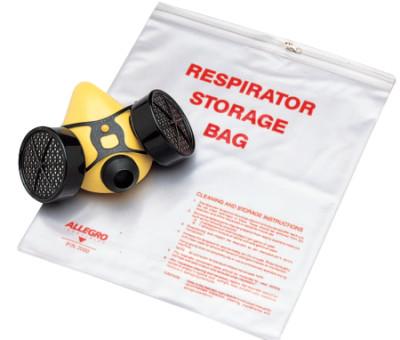 Allegro® Respirator Storage Bags, Half/Full Mask, Clear, 2000