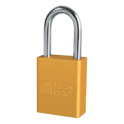 Master Lock® Solid Aluminum Padlock, 1/4 in Diameter, 1-1/2 in Long, Yellow, A1106YLW
