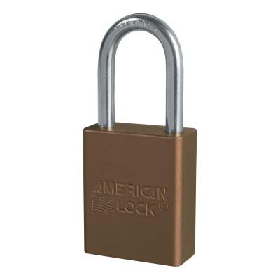 Master Lock® Solid Aluminum Safety Padlock, 1/4 in D, 1-1/2 in L x 25/32 in W, Silver, A1106CLR
