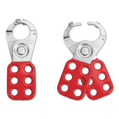 American LockÂ® Lockout Hasps, 1 in Jaw dia., Red, ALO80