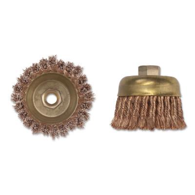 Ampco Safety Tools Knot Wire Cup Brush, 6 in Dia., 5/8-11 Arbor, .02 in Wire, CB-60-KT