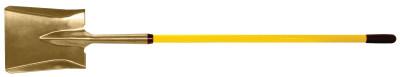 Ampco Safety Tools Square Point Shovels, 11 in X 9 in Blade, Fiberglass Straight Handle, S-82FG