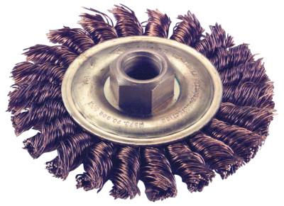 Ampco Safety Tools Knot Wire Wheel Brush, 6 in D x 1/2 in W, .02 in 9,000 rpm, WB-60KT