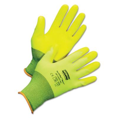 Honeywell NorthFlex Neon™ Hi-Viz PVC Palm Coated Glove, Medium, Yellow, NF11HVY/8M