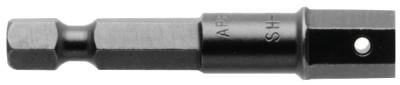 Apex Tool Group Shank for Reversible Sockets, 1/4 in (male hex), 1/4 in (male square) drive, 6 in, SH-57-6