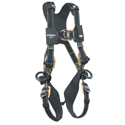 3M™ ExoFit NEX Arc Flash Harness w/PVC Coated Aluminum D-Rings, Back&Side D-Rings, S, 1103070