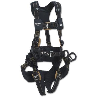 Capital Safety ExoFit NEX Arc Flash Tower Climbing Harnesses, 3 D-Rings, Medium, Q.C., 70007422234