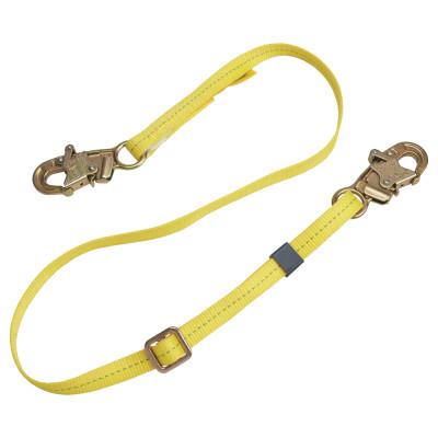 3M™ Web Adjustable Positioning Lanyard, 6ft, Snap Hook Connection, 310lb Cap, Yellow, 1231016