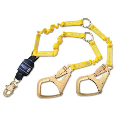 Capital Safety Force2 Hi-Vis Elastic 100 Tie-Off Shock Absorbing Lanyards, 6ft, 310/420lb, 70007434569