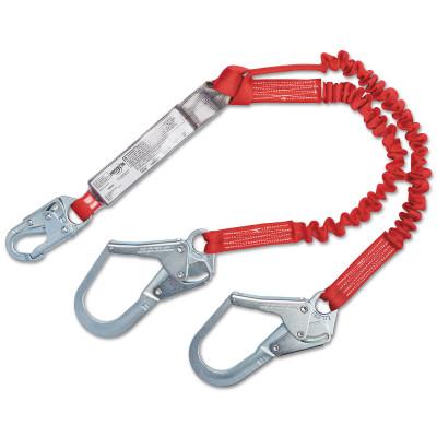 Capital Safety PRO Pack Elastic 100 Tie-Off Shock Absorbing Lanyards, 6 ft, Snap Hook, 310 lb, 70007448650