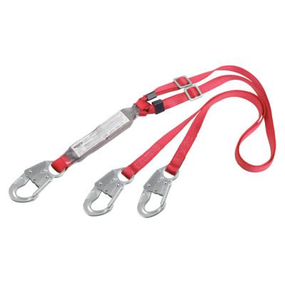 Capital Safety PRO Pack Adjustable 100 Tie-Off Shock Absorbing Lanyards, 6ft, Snaphook, 310lb, 70007437539