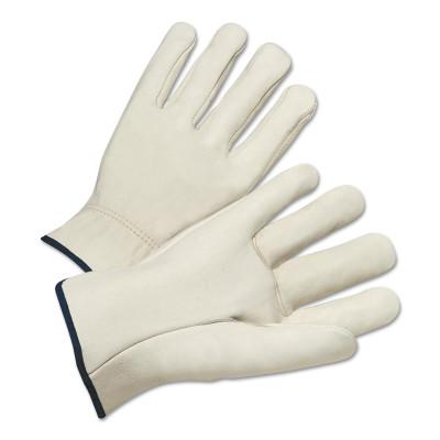 ORS Nasco Quality Grain Cowhide Leather Driver Gloves, Small, Unlined, Natural, 4000S