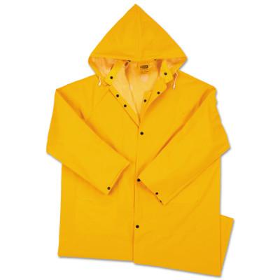 ORS Nasco 48 in Raincoat with Detachable Hood, 0.35 mm, PVC over Polyester, Yellow, 4X-Large, 9010-4XL