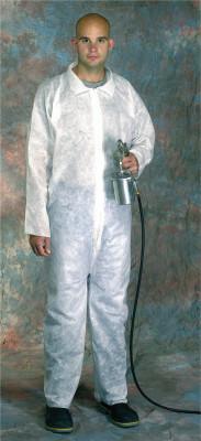 West Chester SBP Protective Coveralls, White, 5X-Large, Collar, Zipper Front, 3500/XXXXXL