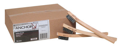 ORS Nasco Utility Brushes, Wood Block/Handle, Stainless Steel Fill, Hand Tied, 15SS