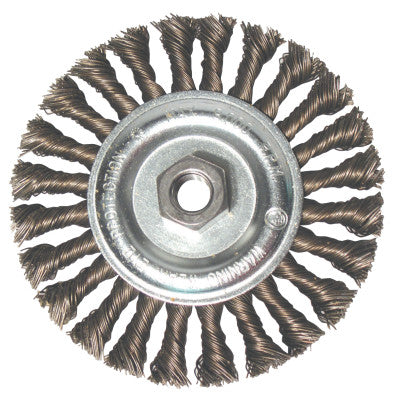 ORS Nasco Standard Twist Knot Wheels, 6 in D, 1/2 in Face, 0.23 Stainless Steel Wire, 6T58S