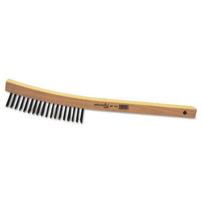 ORS Nasco Hand Scratch Brush, 4 x 16 Rows, 0.012 in Steel Fill, Shoe Handle, BW-112