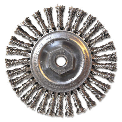 ORS Nasco Stainless/Aluminum Cleaning Stringer Bead Wheel Brush, 4 x 3/16, 0.02, 3/8 - 24, BW-9845
