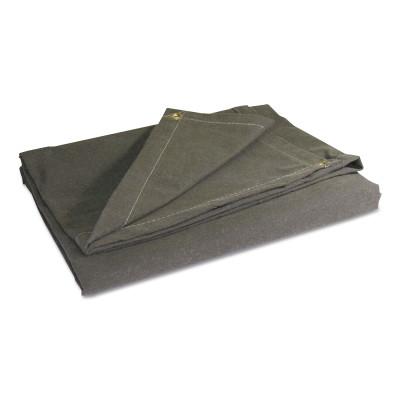 ORS Nasco Protective Tarp, 12 ft W x 16  L, Fire Retardant, Canvas, Olive Drab, 92618