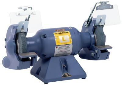 Baldor® Electric 7" Industrial Grinders, 36/60 Grit Wheels, Iron, Exhaust Guard, Single, 1800 rpm, 7306