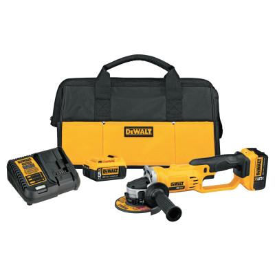 DeWalt® 20V MAX* Lithium Ion Grinder Tool Kit, 2 Batteries, Charger, Spanner Wrench, Bag, DCG412P2