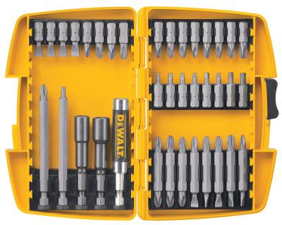 DeWalt® Tough Case Screwdriving Sets, 37 Piece, Philips, Square Recess, slotted, and double-ended Bits, DW2163