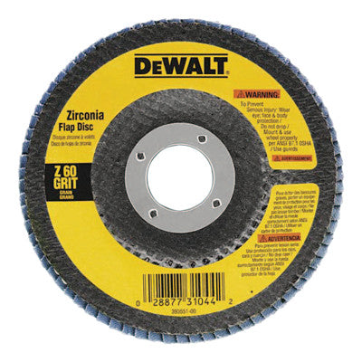 DeWalt® 4" X 5/8" 60 GRIT ZIRCONIA FLAP DISC WHEEL, DW8302