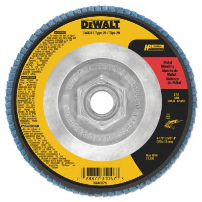 DeWalt® High Perf T29 Flap Disc, 4-1/2 in, 36 Grit, 5/8 in-11 Arbor, 13,300 RPM, DW8311