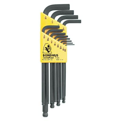 Bondhus?? Balldriver L-Wrench Key Sets, 12 per pack, Hex Ball Tip, Inch, 10936