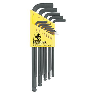 Bondhus?? Balldriver?? L-Wrench Key Set, 13 per holder, Hex Ball Tip, Inch, 10937