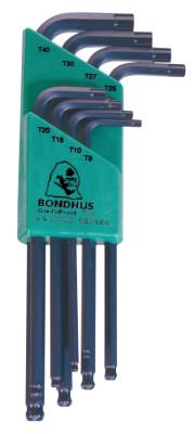 Bondhus® BallStar™ L-Wrench Sets, 8 per holder, Torx Ball Tip, 11332