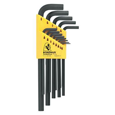 Bondhus?? Hex L-Wrench Key Sets, 13 per holder, Hex Tip, Inch, 12137