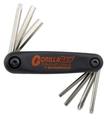 Bondhus?? GorillaGrip Fold-Ups, 7 per fold-up, Phillips/Slotted/Torx Tips, 12531