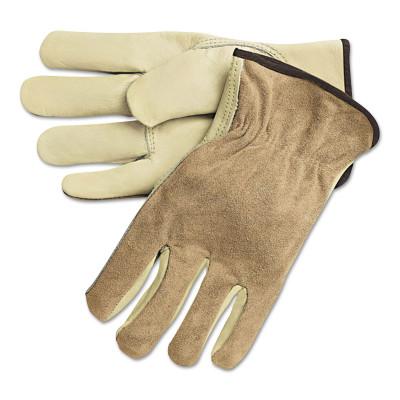 MCR Safety Premium-Grade Leather Driving Gloves, Split Back/Cowhide, Small, Keystone Thumb, 3205S