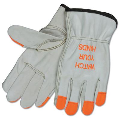 MCR Safety Drivers Gloves, Industrial Grade Cowhide, Large, Unlined, 3213HVIL